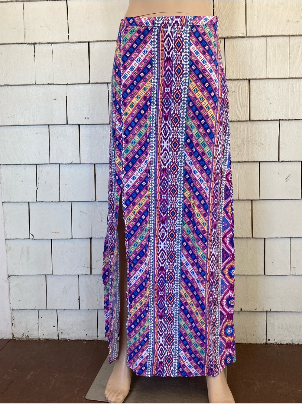 Boho Summer Flying Tomato Geometric Patterned Maxi Skirt Size Small